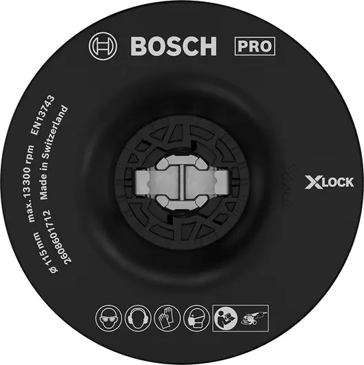 Подложна шайба Bosch за ъглошлайф средно твърда  ф 115 мм, X-Lock, PRO