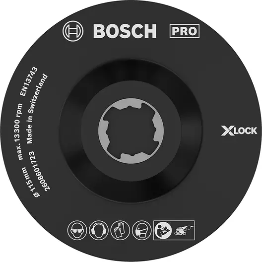 Подложна шайба Bosch за ъглошлайф с велкро SCM  ф 115 мм, X-Lock, PRO