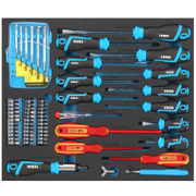 Подложка Fervi с комплект инструменти за шкаф комплект с инструменти 60 бр., 405x335x62 мм, C960/4A - product - 003 FRV2549