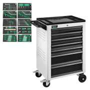 Шкаф Heyco с инструменти метален подвижен  124 бр., 600x440x950 мм, бяло и черно, Economy - product - 003 HCO2484