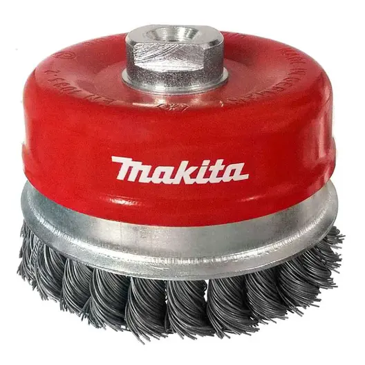 Четка чашковидна за ъглошлайф Makita от стоманена усукана тел  ф 100 мм, 0.5 мм, M14