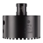 Боркорона за керамика и гранитогрес Milwaukee с диамантена посипка с резба М14х2  75x68 мм, Diamond MAX - product - 003 MLA 137