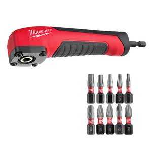 Приставка за винтоверт Milwaukee ъглова с 10 бита 1/4", Shockwave