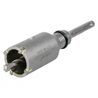 Боркорона за тухли и бетон Wolfcraft с карбидни пластини и с опашка SDS-plus  40x46 мм