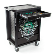 Шкаф Wera с инструменти метален подвижен  95 бр., 785x518x1020 мм, 250 кг, черен, 9700 Tool Rebel - product - 003 WRA2440