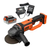 Акумулаторен ъглошлайф Black & Decker  с 1 батерия и зарядно, 18 V, 4 Ah, 125 мм, 8600 об./мин, BCG720M1