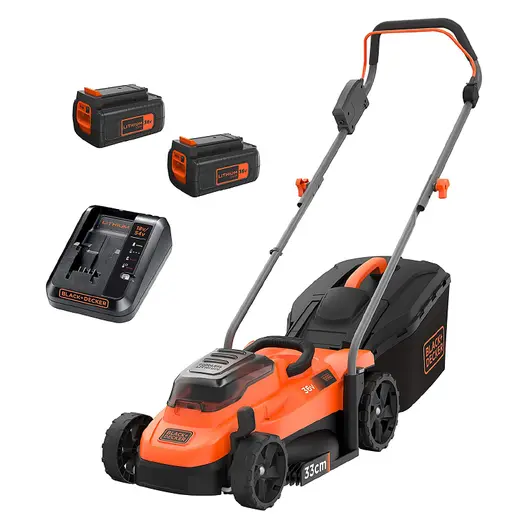 Акумулаторна косачка Black & Decker  с 2 батерии и зарядно, 36 V, 2.5 Ah, 330 мм, 700 м2, BCMW3336L2