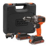 Акумулаторен винтоверт Black & Decker ударен  с 2 батерии и зарядно, 18 V, 2.5 Ah, 45 Nm, 10 мм, BCD003ME2K - product - 004 BKD2913