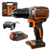 Акумулаторен винтоверт Black & Decker с безчетков двигател  с 1 батерия и зарядно, 18 V, 1.5 Ah, 52 Nm, 13 мм, BL186K - product - 004 BKD2923