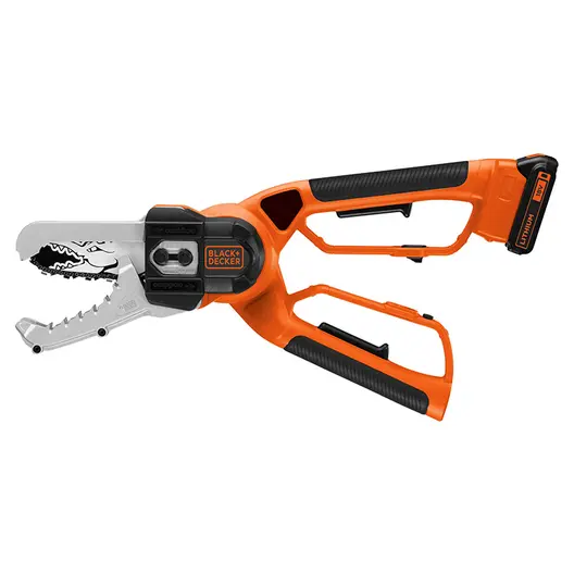 Акумулаторна резачка за дърва Black & Decker  с 1 батерия и зарядно, 18 V, 2 Ah, 15 см, 1/4 ", 42 звена, GKC1000L