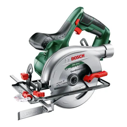 Акумулаторен ръчен циркуляр Bosch  без батерия и зарядно, 18 V, ф 150 мм, 4300 об./мин, PKS 18V LI