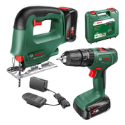 Комплект акумулаторни инструменти Bosch  с 2 батерии и зарядно, EasyImpact 18V-40, EasySaw 18V-70, 18 V, 2 Ah - product - 004 BSH 119