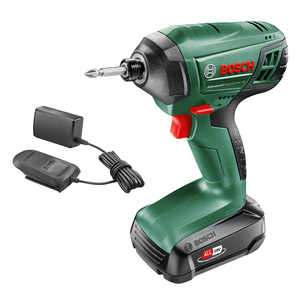 Гайковерт акумулаторен Bosch с колекторен двигател с 1 батерия и зарядно, 18 V, 1.5 Ah, 130 Nm, шестостен, 1/4", AdvancedImpactDrive 18