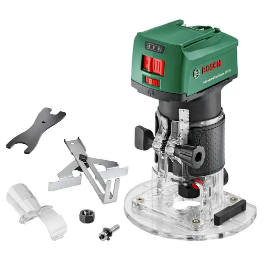 Акумулаторна оберфреза Bosch комбинирана без батерия и зарядно, 18 V, 10 000-30 000 об./мин, ф 6-8 мм, AdvancedTrimRouter 18V-8