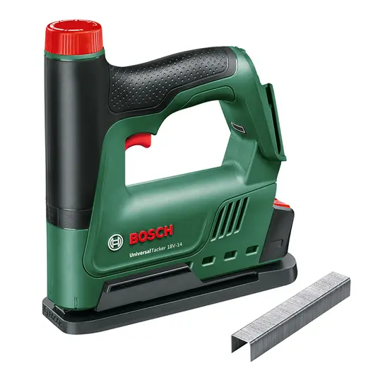 Акумулаторен такер за пирони Bosch  без батерия и зарядно, 18 V, 30 уд./мин, 14 мм, тип 53, 6-14 мм, UniversalTacker 18V-14