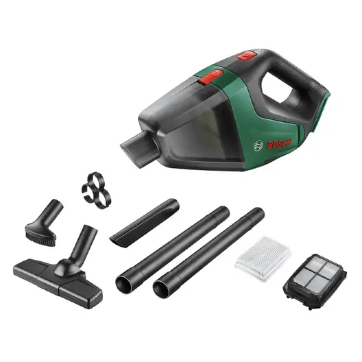 Акумулаторна прахосмукачка Bosch за сухо почистване  без батерия и зарядно, 18 V, 1680 л/мин, 0.5 л, UniversalVac 18V