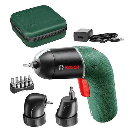 Акумулаторна отвертка Bosch  с вградена батерия и USB кабел, 3.6 V, 1.5 Ah, 1/4", 4.5 Nm, IXO 6 Classic