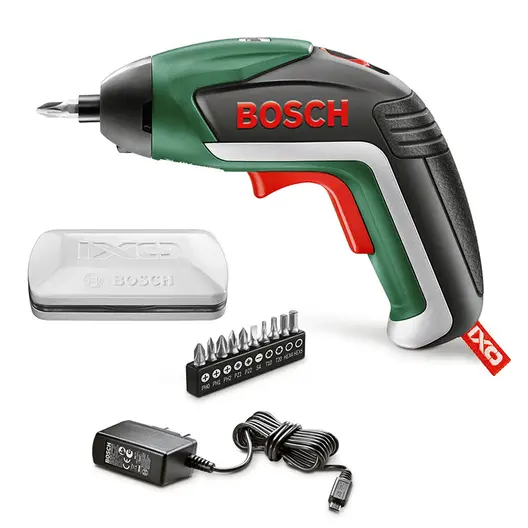 Акумулаторна отвертка Bosch  с вградена батерия и USB кабел, 3.6 V, 1.5 Ah, 1/4", 4.5 Nm, PSR 3.6 IXO V