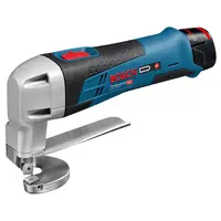 Акумулаторна ножица/нагер Bosch за ламарина  с 2 батерии и зарядно, 12 V, 2 Ah, 3600 хода/мин, 0.6-2 мм, GSC 12V-13