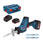 Саблен трион Bosch акумулаторен с плавно регулиране  с 2 батерии и зарядно, 18 V, 5 Ah, 0-3050 хода/мин, 21 мм, GSA 18 V-LI C - product - 004 BSH1316