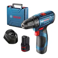 Акумулаторен винтоверт Bosch с колекторен двигател  с 2 батерии и зарядно, 12 V, 2 Ah, 30 Nm, 1.5-10 мм, GSR 120-Li