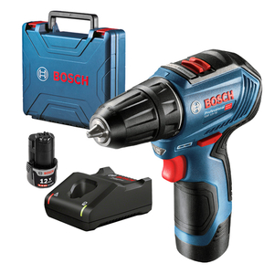 Акумулаторен винтоверт Bosch с безчетков двигател с 2 батерии и зарядно, 12 V, 2 Ah, 30 Nm, 0.8-10 мм, GSR 12V-30