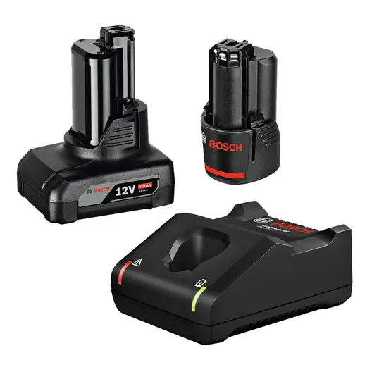 Акумулаторна батерия Bosch Li-Ion със зарядно у-во  12 V, 2/4 Ah, 2 бр., GBA 12V