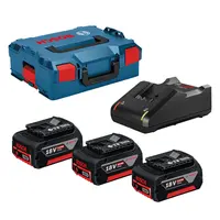 Акумулаторна батерия Bosch Li-Ion със зарядно у-во  18 V, 5 Ah, 3 бр.