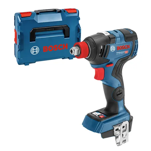 Акумулаторен гайковерт Bosch с безчетков двигател  с 2 батерии и зарядно, 18 V, 5 Ah, 200 Nm, квадрат, шестостен, 1/2", 1/4", GDX 18V-200 C