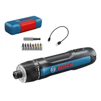 Акумулаторна отвертка Bosch  с вградена батерия и USB кабел, 3.6 V, 1.5 Ah, 1/4", 5 Nm, GO