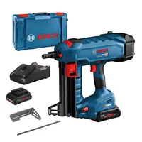Акумулаторен такер за пирони Bosch  с 2 батерии и зарядно, 18 V, 4 Ah, тип NB, тип NK, тип NM, 13-38 мм, GNB 18V-38
