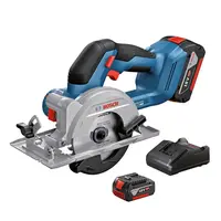 Акумулаторен ръчен циркуляр Bosch  с 2 батерии и зарядно, 18 V, 4 Ah, ф 140 мм, 0-6300 об./мин, GKS 18V-51