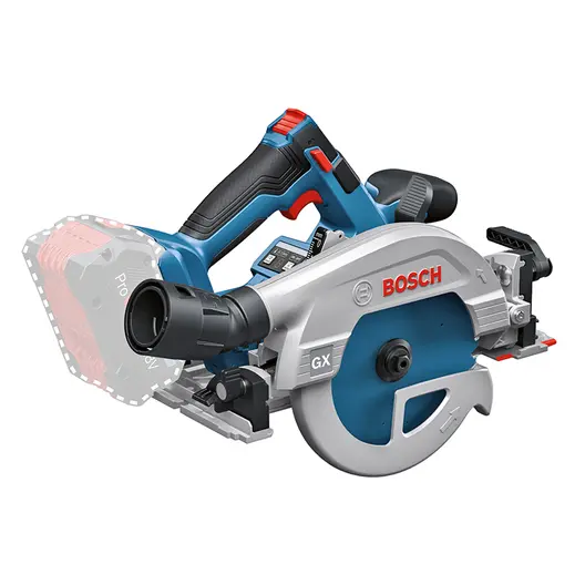 Акумулаторен ръчен циркуляр Bosch  без батерия и зарядно, 18 V, ф 165 мм, 2500-5000 об./мин, GKS 18V-57-2 GX