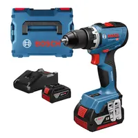 Акумулаторен винтоверт Bosch с безчетков двигател  с 2 батерии и зарядно, 18 V, 5 Ah, 63 Nm, 1.5-13 мм, GSR 18V-65