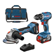 Комплект акумулаторни инструменти Bosch  с 2 батерии и зарядно, GSR 18V-45, GWS 18V-8, 18 V, 4 Ah - product - 004 BSH3425