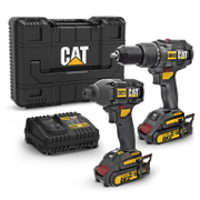 Комплект акумулаторни инструменти Caterpillar  с 2 батерии и зарядно, DX12, DX71, 18 V, 2 Ah, DX12K - product - 004 CAT2429