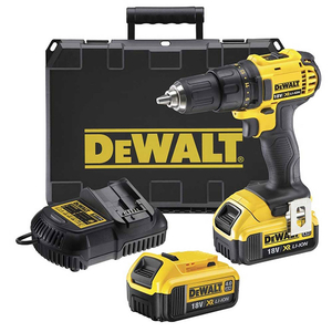 Винтоверт DeWALT акумулаторен с батерия и зарядно, 18 V, 4 Ah, 60 Nm, 1.5-13 мм, DCD780M2