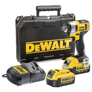 Гайковерт акумулаторен DeWALT с колекторен двигател с 2 батерии и зарядно, 18 V, 4 Ah, 203 Nm, 203 Nm, квадрат, 1/2", DCF880M2