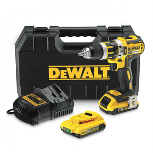 Бормашина винтоверт DeWALT акумулаторна ударна с 2 батерии и зарядно, 18 V, 2 Ah, 60 Nm, 1.5-13 мм, DCD795D2