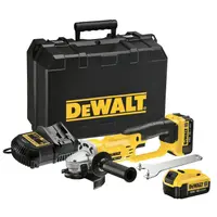 Акумулаторен ъглошлайф DeWALT  с 2 батерии и зарядно, 18 V, 4 Ah, 125 мм, 8000 об./мин, DCG412M2