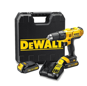 Бормашина винтоверт DeWALT акумулаторна ударна с 2 батерии и зарядно, 18 V, 1.3 Ah, 42 Nm, 1.5-13 мм, DCD776C2