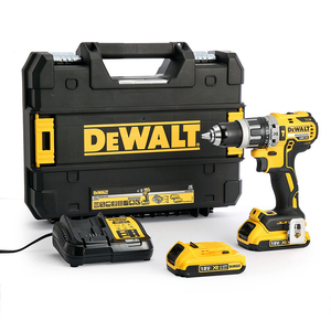 Бормашина винтоверт DeWALT акумулаторна ударна с 2 батерии и зарядно, 18 V, 2 Ah, 70 Nm, 1.5-13 мм, DCD796D2