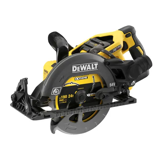 Акумулаторен ръчен циркуляр DeWALT  без батерия и зарядно, 54 V, ф 190 мм, 5800 об./мин, DCS577N
