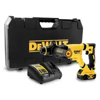 Акумулаторен перфоратор DeWALT с безчетков двигател  с 1 батерия и зарядно, SDS-plus, 18 V, 5 Ah, 3 J, 0-4300 уд./мин, DCH263P1