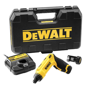 Винтоверт DeWALT акумулаторен с батерия и зарядно, 7.2 V, 1 Ah, 4 Nm, 1/4", шестостен, DCF680G2