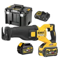 Саблен трион DeWALT акумулаторен с плавно регулиране  с 2 батерии и зарядно, 54 V, 2 Ah, 0-3000 хода/мин, 28.6 мм, DCS389T2