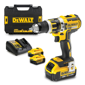 Бормашина винтоверт DeWALT акумулаторна ударна с 2 батерии и зарядно, 18 V, 4 Ah, 60 Nm, 1.5-13 мм, DCD795M2