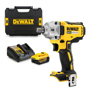 Гайковерт акумулаторен DeWALT с безчетков двигател с 1 батерия и зарядно, 18 V, 4 Ah, 447 Nm, 447 Nm, квадрат, 1/2", DCF894M1T
