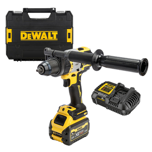 Бормашина винтоверт DeWALT акумулаторна ударна с 1 батерия и зарядно, 18 V, 6 Ah, 112 Nm, 1.5-13 мм, DCD999T1