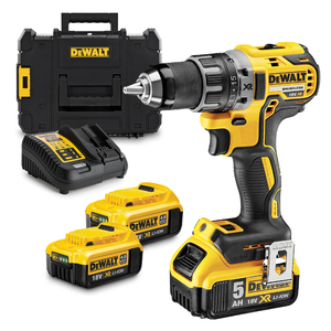 Винтоверт DeWALT акумулаторен 18 V, 5 Ah, 70 Nm, 1.5-13 мм, DCD791P3K